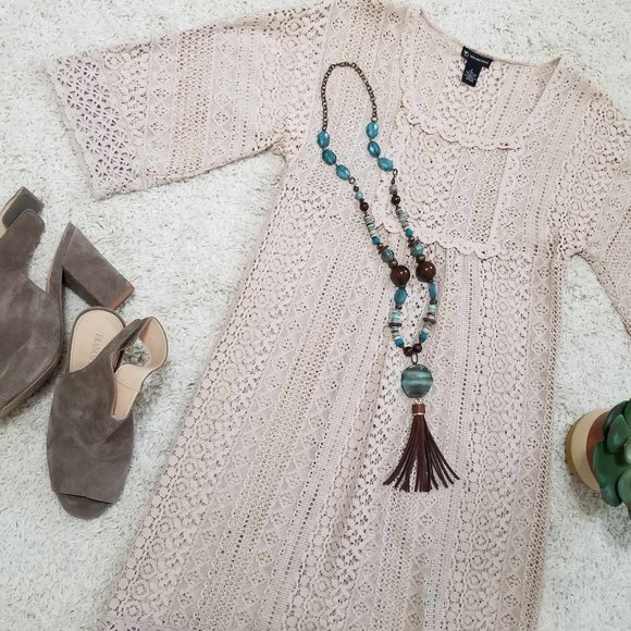 Dress. Ecru Lace & Crochet. New Directions Brand. Size 4. - Picture 9 of 13